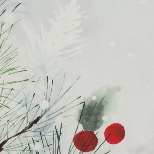 Pościel świąteczna Robin choinka z stroik Eurofirany szary 