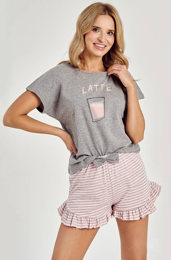 Piżama damska 3126 Frankie Taro szary