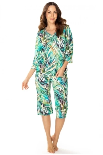 Piżama damska 86656 Malaga Mewa zielony