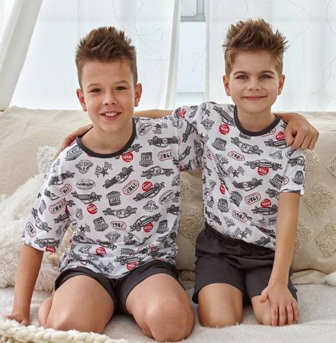 Piżama dla chłopca 2945/2946/2951 William Taro biały