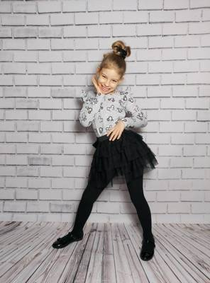 Bluzka z długim Love  Bambarillo szary