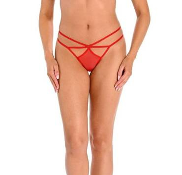 Stringi damskie koronkowe Suzie Teyli - czerwone