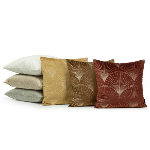 Poszewka dekoracyjna welwetowa Blink 21 liście Eurofirany biały