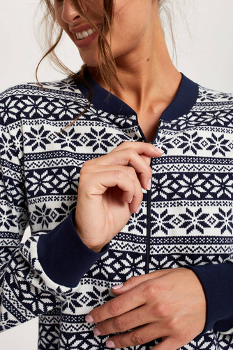 Kombinezon damski Alaska Italian Fashion- granatowy