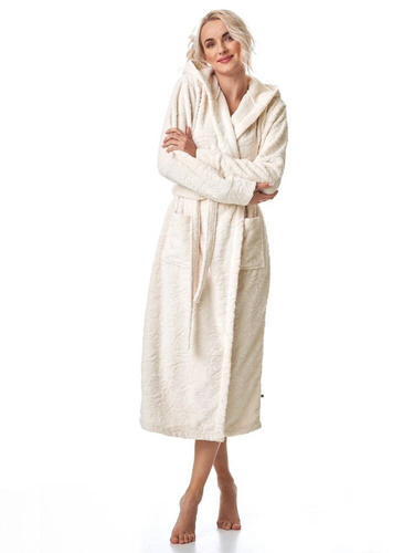 Długi Szlafrok Damski LGL 148 Key ecru