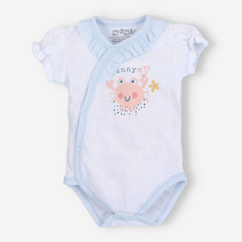 Body kopertowe z bawełny organicznej Sunny Nini biały 