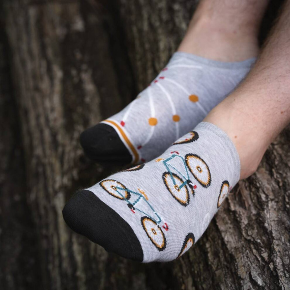 Skarpety męskie Asymetryczne 009 More - 019 szary jasny melanż