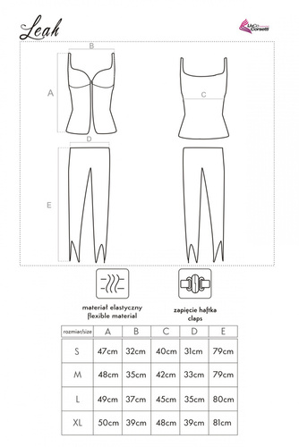 Piżama damska Leah LC 90052 LivCo Corsetti Fashion