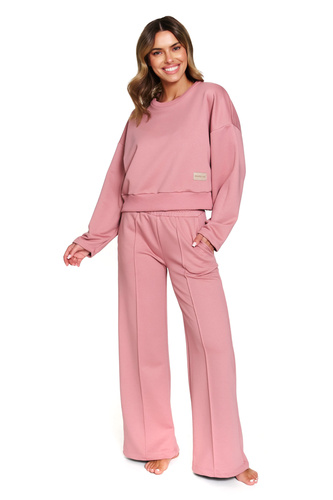 Dres damski Doctor Nap 7360 – Bawełniany, oversize, szerokie spodnie | Polska jakość - blush rose