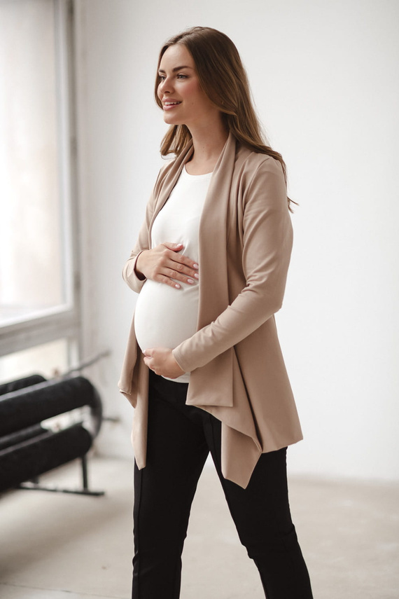 Kardigan ciążowy Mama Wrap Milk&Love beżowy