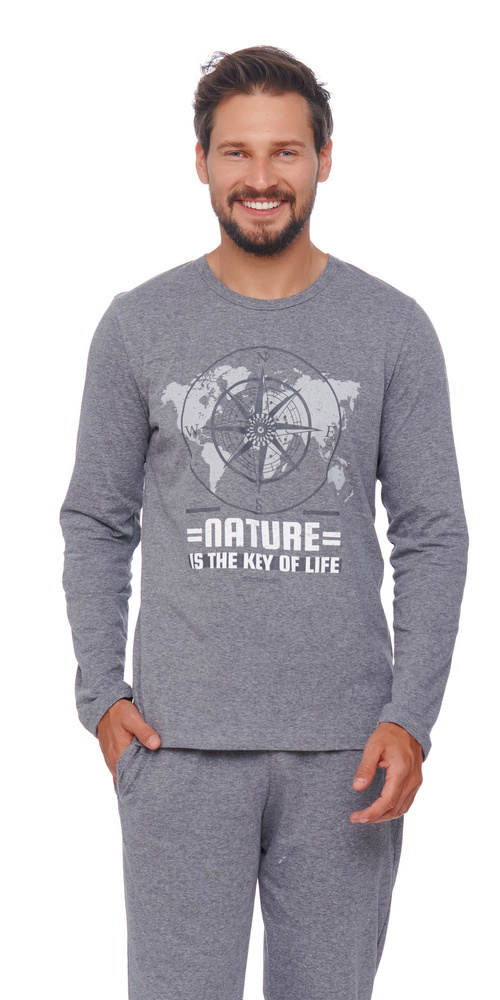 PMB.4517 Piżama Męska Doctor Nap - dark grey