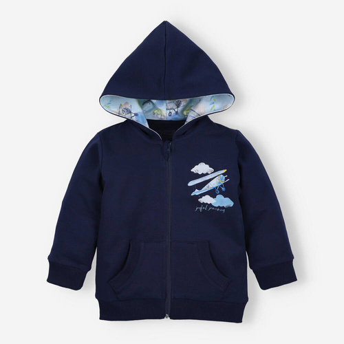 Bluza dresowa z kapturem Samoloty Nini granatowy