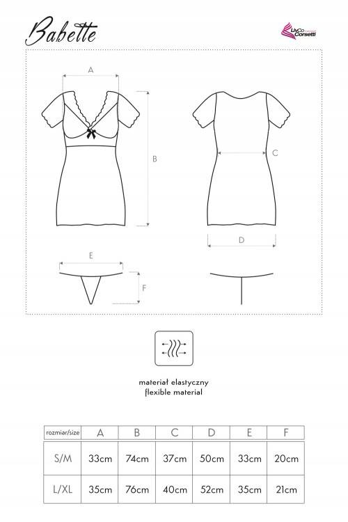 Komplet, koszulka + stingi Babette LC 90207 LivCo Corsetti Fashion