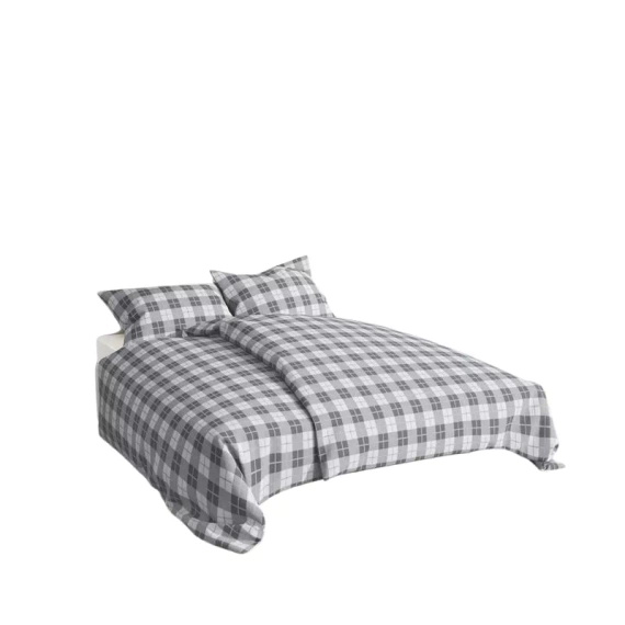 Pościel bawełniana Krata Spod Igły i Nitki szary