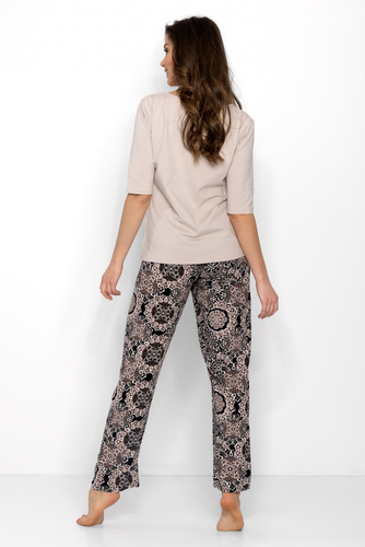 Piżama damska La Boheme Momenti Per Me beige 