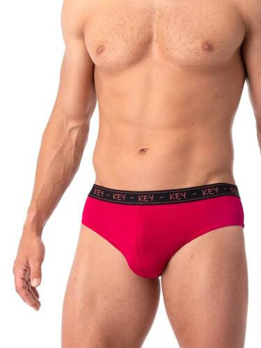 Slipy męskie MPP 178 2-pak Key - czerwony-szary