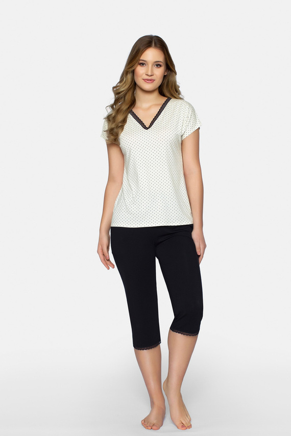 Piżama Damska Cleo Babella - ecru