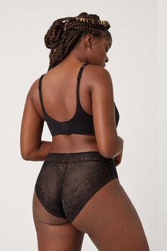 Figi Ysabel Mora 19671 czarne – elegancka bielizna z koronką, komfortowa