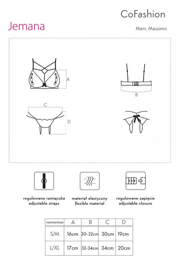 Komplet bielizny Jemana CF 90414 CoFashion Marc Massimo