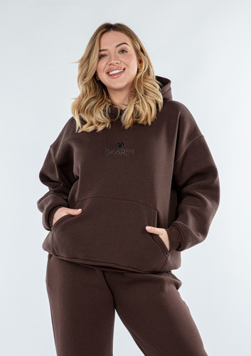 Bluza dresowa DK-K-B9-H1 Dkaren - czekoladowa