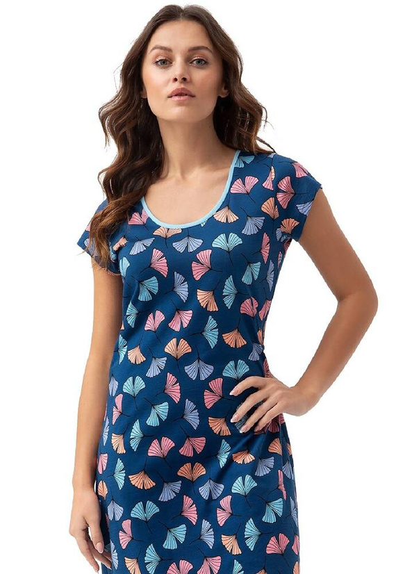 Koszula nocna krótki rękaw 187 Luna granatowy