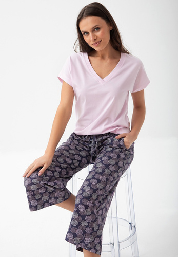 Piżama Damska 314 Luna - różowy fioletowy