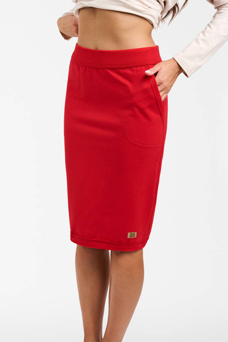 Spódnica damska midi Karina Italian Fashion - czerwony 