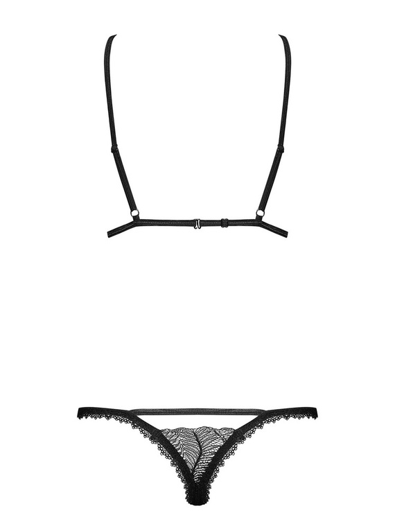 Komplet 2-częściowy Romanesa set Obsessive czarny