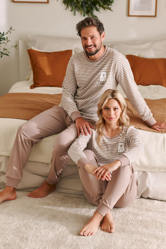 PMB.4530 "Bear" Piżama Męska Doctor Nap - beige