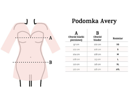 Podomka damska Avery DKaren - srebrny 