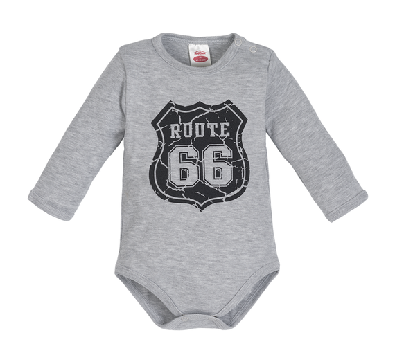 Body z długim rękawem "ROUTE" Makoma musztardowy