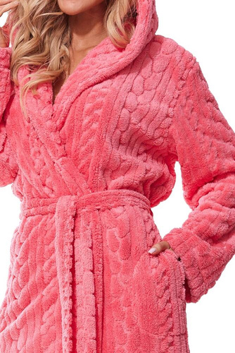 Długi Szlafrok Damski 2309 Swet   L&L -koralowy