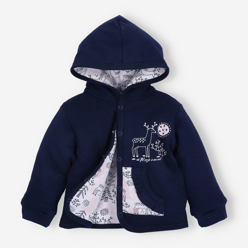 Kurtka Jelonki z bawełny organicznej Nini granatowy