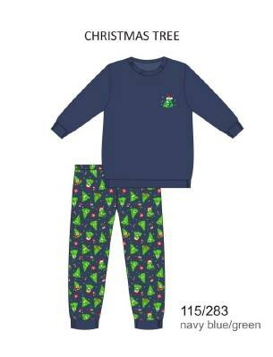 Piżama męska 115/283 Christmas Tree Cornette granatowy