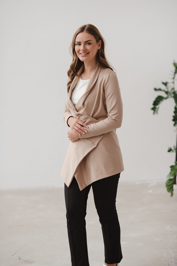 Kardigan ciążowy Mama Wrap Milk&Love beżowy