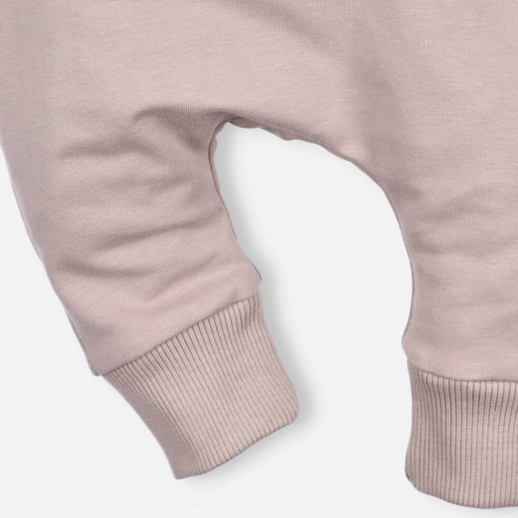 Spodnie dresowe z bawełny organicznej ABN-4518 Nini beżowy