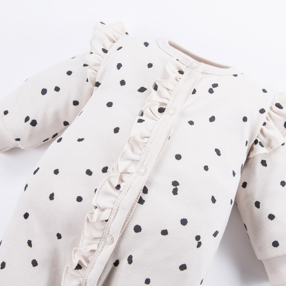 Pajac niemowlęcy Dogs & Spots Eevi - off white