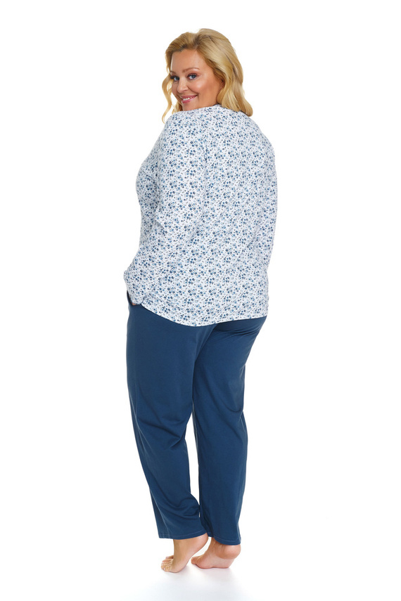 Piżama Damska Plus Size 5282 Doctor Nap - navy bloom