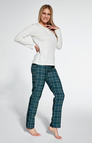 Piżama damska 763/350 Nelly Cornette - kremowy