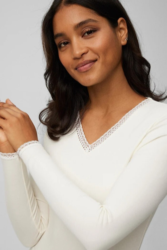 Koszulka termiczna damska Ysabel Mora 70018 – elegancka, oddychająca, koronkowa, długi rękaw