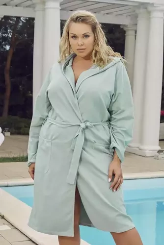 Szlafrok damski Karina Italian Fashion - miętowy