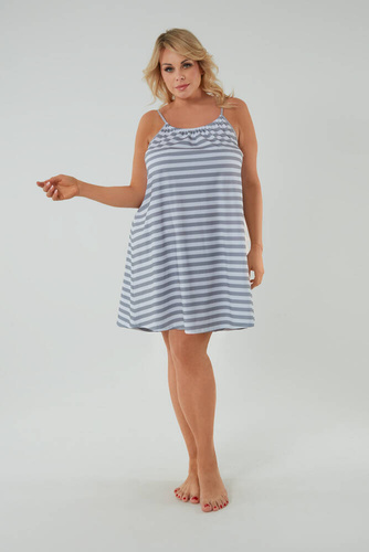 Koszula nocna na wąskim ramiączku Bari Italian Fashion - druk  