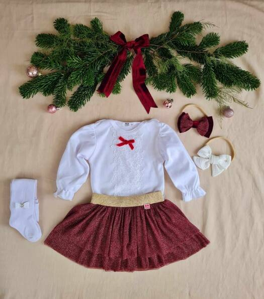 Spódniczka M726T Marija - bordowy