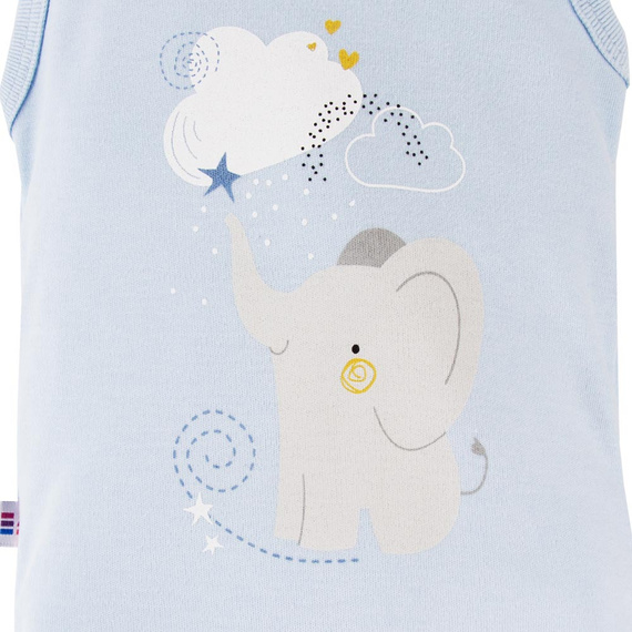 Body z nadrukiem na ramiączkach Mellow Ewa Klucze - niebieski