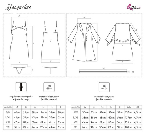 Komplet trzyczęściowy Jacqueline Black LC 90249 LivCo Corsetti Fashion - black