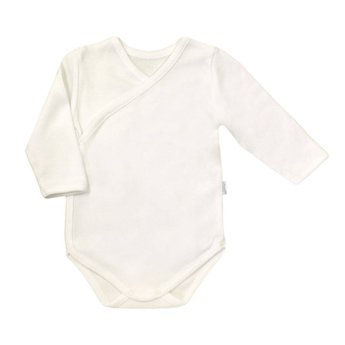 081 Body rozpinane z długim rękawem "Basic" Nicol - ecru