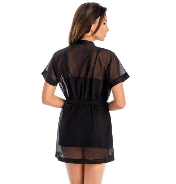 Damski szlafrok Mona Teyli - czarny