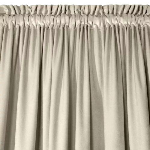 Zasłona welurowa na taśmie Melanie Eurofirany kremowy 