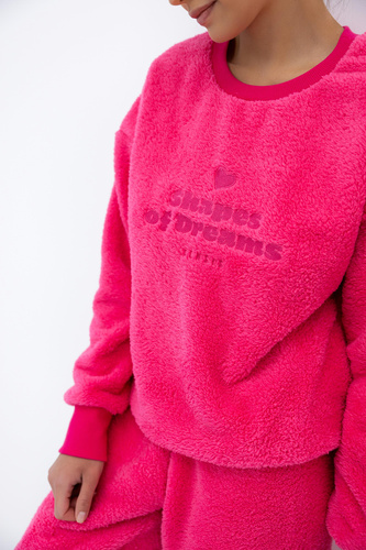 Damska piżama Berkley Sensis – ciepły komplet z napisem i ściągaczami