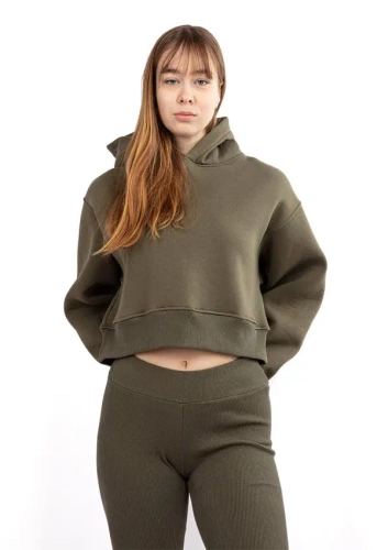 Komplet dresowy bluza+ legginsy DK-K-B13 Dkaren - khaki